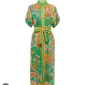 ALEMAIS MARION PRINTED LINEN SHIRT DRESS